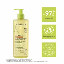 Miniaturka artykułu - #0 A-DERMA EXOMEGA Control Olejek emolient pod prysznic dla dzieci i dorosłych, 500ml