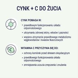 Zdjęcie produktu - #1 NATURELL Cynk + Witamina C tabletki do rozgryzania i żucia, 120szt.