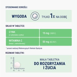 Zdjęcie produktu - #3 NATURELL Cynk + Witamina C tabletki do rozgryzania i żucia, 120szt.