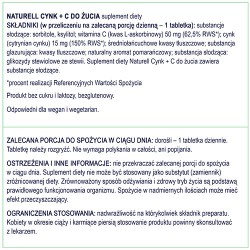 Zdjęcie produktu - #4 NATURELL Cynk + Witamina C tabletki do rozgryzania i żucia, 120szt.