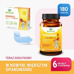 Zdjęcie produktu - #1 NATURELL Witamina D dla dzieci, 180tabl.
