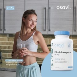 Zdjęcie produktu - #0 OSAVI Vital Pikolinian cynku 50mg cynk, 180 kaps. wegańskich