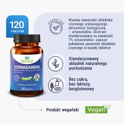 Zdjęcie produktu - #0 NATURELL Ashwagandha, 120 tabletek