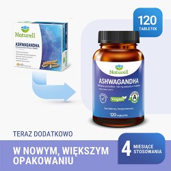 Zdjęcie produktu - #1 NATURELL Ashwagandha, 120 tabletek