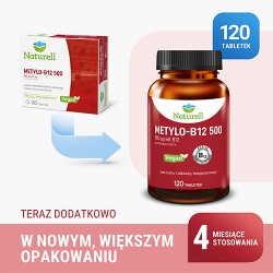 Zdjęcie produktu - #2 NATURELL Metylo B-12 500 &micro;g, 120 tabletek