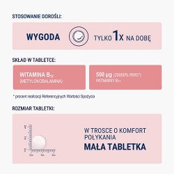 Zdjęcie produktu - #4 NATURELL Metylo B-12 500 &micro;g, 120 tabletek