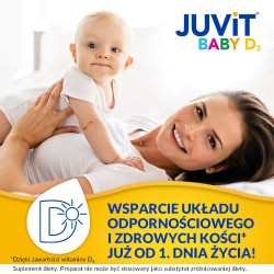 Zdjęcie produktu - #1 Juvit Baby D3 krople, 10 ml - suplement diety z witaminą D3 dla niemowląt i dzieci