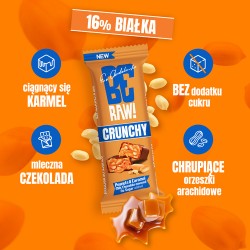 Zdjęcie produktu - #1 BeRAW Baton Crunchy Peanuts&Caramel, 40g
