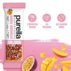 Zdjęcie produktu - #0 PURELLA Collagen Bar Baton kolagenowy Mango-Marakuja bez dodatku cukru, 40g