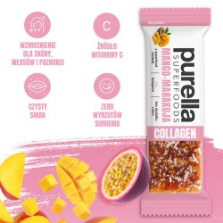 Zdjęcie produktu - #2 PURELLA Collagen Bar Baton kolagenowy Mango-Marakuja bez dodatku cukru, 40g