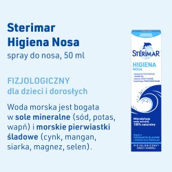 Zdjęcie produktu - #0 Sterimar Higiena Nosa Woda morska do nosa, spray, 50 ml