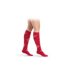 Zdjęcie produktu - #0 MICROFIBER SHADES Skarpety kompresyjne dla kobiet rozmiar 35-37 cherry romby, 1 para