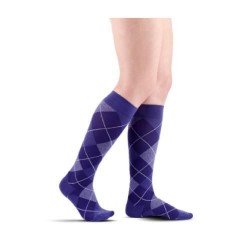 Zdjęcie produktu - #0 MICROFIBER SHADES Skarpety kompresyjne dla kobiet rozmiar 41-44 purple romby, 1 para