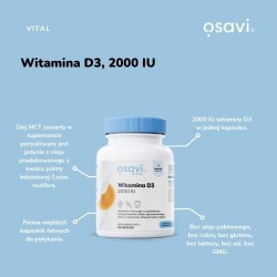 Zdjęcie produktu - #2 OSAVI Witamina D3 2000 IU, 60 kaps.