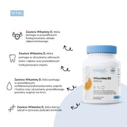 Zdjęcie produktu - #3 OSAVI Witamina D3 2000 IU, 60 kaps.