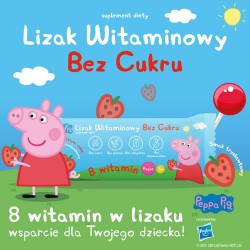 Zdjęcie produktu - #0 PEPPA PIG Lizak witaminowy bez cukru smak truskawkowy, 1 szt.