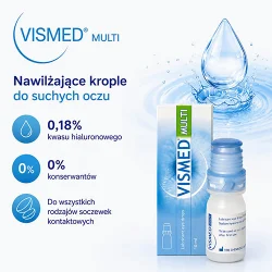 Miniaturka artykułu - #0 Vismed Multi nawilżające krople do oczu 0,18%, 10 ml