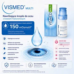 Miniaturka artykułu - #1 Vismed Multi nawilżające krople do oczu 0,18%, 10 ml