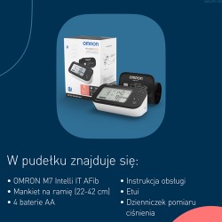 Zdjęcie produktu - #5 Omron M7 Intelli IT AFib Automatyczny ciśnieniomierz naramienny z wykrywaniem migotania przedsionk&oacute;w, 1 szt.