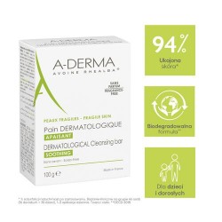 Zdjęcie produktu - #1 A-DERMA Kostka dermatologiczna oczyszcza i łagodzi sk&oacute;rę, 100 g