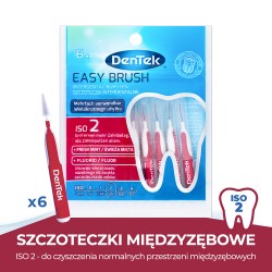 Zdjęcie produktu - #0 DENTEK Szczoteczki międzyzębowe EasyBrush rozmiar 2, 6szt.