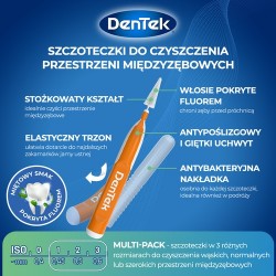 Zdjęcie produktu - #3 DENTEK Szczoteczki międzyzębowe Easy Brush rozmiar 1,2,3, 10szt.