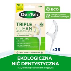 Zdjęcie produktu - #0 DENTEK Wykałaczki z nicią dentystyczną Eco Triple Clean, 36szt.