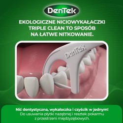 Zdjęcie produktu - #2 DENTEK Wykałaczki z nicią dentystyczną Eco Triple Clean, 36szt.