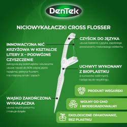 Zdjęcie produktu - #3 DENTEK Wykałaczki z nicią dentystyczną Eco Cross Flosser, 30szt.