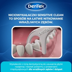 Zdjęcie produktu - #2 DENTEK Wykałaczki z nicią dentystyczną Sensitive Clean, 40szt.