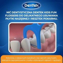 Zdjęcie produktu - #2 DENTEK Kids Wykałaczki z nicią dentystyczną dla dzieci Fyn Flossers, 40szt.