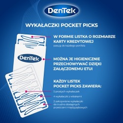 Zdjęcie produktu - #3 DENTEK Wykałaczki dentystyczne Pocket Picks, 33szt.