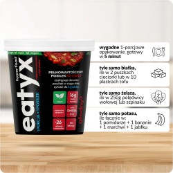 Zdjęcie produktu - #1 EATYX Pełnowartościowy posiłek na ciepło Makaron w stylu włoskim w kubku, 90 g