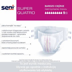 Zdjęcie produktu - #0 SUPER SENI QUATRO Pieluchomajtki dla dorosłych Medium M, 10szt.
