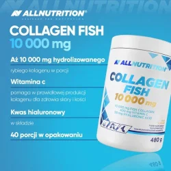 Miniaturka artykułu - #0 ALLNUTRITION COLLAGEN 10 000mg smak truskawkowy, 480g