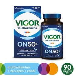 Zdjęcie produktu - #0 VIGOR Multiwitamina ON 50+, 90 tabletek