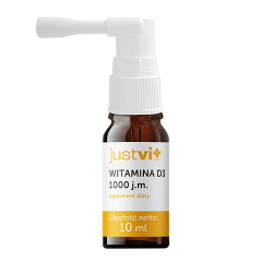 Zdjęcie produktu - #4 Justvit Witamina D3 1000 j.m krople, 10ml