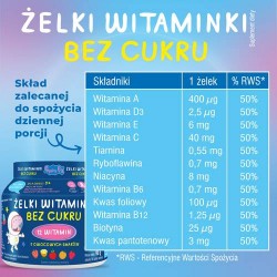 Zdjęcie produktu - #4 DOMOWA APTECZKA Żelki Witaminki bez cukru dla dzieci, 90g