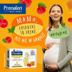 Zdjęcie produktu - #2 Prenalen Gardło smak malinowy, 16 past. do ssania - suplement diety z witaminą C i propolisem