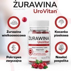 Zdjęcie produktu - #1 DOMOWA APTECZKA UroVitan żurawina, 60 kaps.