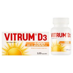 Zdjęcie produktu - #0 VITRUM D3 Witamina D3 1000 j.m., 120 kaps.