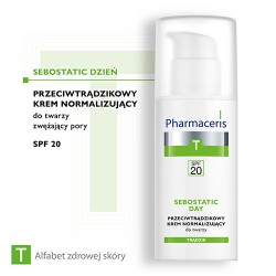 Zdjęcie produktu - #0 Pharmaceris T SEBOSTATIC Przeciwtrądzikowy krem normalizujący do twarzy SPF20 50 ml