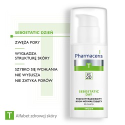 Zdjęcie produktu - #2 Pharmaceris T SEBOSTATIC Przeciwtrądzikowy krem normalizujący do twarzy SPF20 50 ml