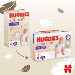 #9 – HUGGIES Pieluchomajtki Extra Care Pants rozmiar 6 (15-25kg), 30szt.