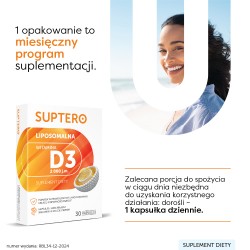 Zdjęcie produktu - #3 SUPTERO Liposomalna witamina D3 2000 j.m., 30 kaps.