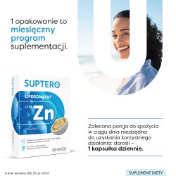 Zdjęcie produktu - #3 SUPTERO Liposomalna Cynk, 30 kaps.