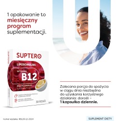 Zdjęcie produktu - #3 SUPTERO Liposomalna witamina B12, 30 kaps.