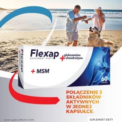 Zdjęcie produktu - #0 Flexap Glukozamina + Chondroityna + MSM, 60 kaps.