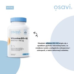 Zdjęcie produktu - #2 Osavi Witamina D3 4000 IU + K2 150 &mu;g,120 kaps.
