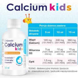Zdjęcie produktu - #4 DOMOWA APTECZKA Calpossis Calcium Kids płyn, 165 ml